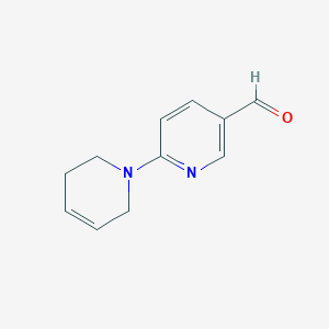 molecular formula C11H12N2O B13238784 6-(1,2,3,6-Tetrahydropyridin-1-yl)pyridine-3-carbaldehyde 