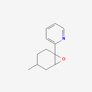 molecular formula C12H15NO B13238785 2-{4-Methyl-7-oxabicyclo[4.1.0]heptan-1-yl}pyridine 