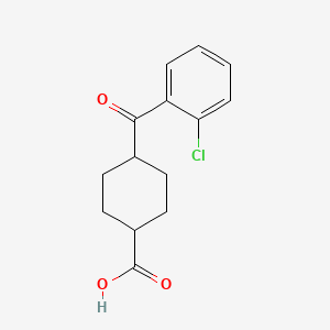 B1323879 trans-4-(2-Chlorobenzoyl)cyclohexane-1-carboxylic acid CAS No. 1005503-03-6