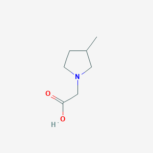 molecular formula C7H13NO2 B13238801 2-(3-Methylpyrrolidin-1-yl)acetic acid 