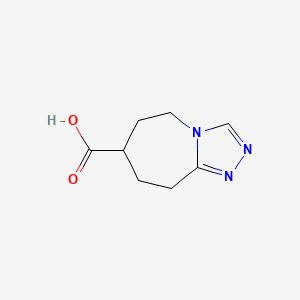 molecular formula C8H11N3O2 B13238808 5H,6H,7H,8H,9H-[1,2,4]Triazolo[4,3-a]azepine-7-carboxylic acid 
