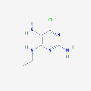 molecular formula C6H10ClN5 B13238823 6-chloro-4-N-ethylpyrimidine-2,4,5-triamine CAS No. 89580-84-7