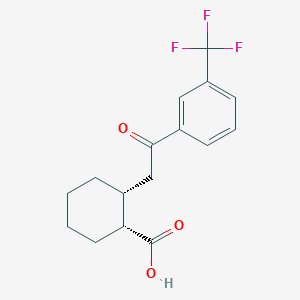B1323885 cis-2-[2-Oxo-2-(3-trifluoromethylphenyl)ethyl]cyclohexane-1-carboxylic acid CAS No. 736136-51-9
