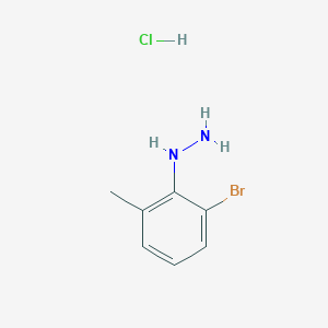 molecular formula C7H10BrClN2 B13238951 (2-Bromo-6-methylphenyl)hydrazine hydrochloride 