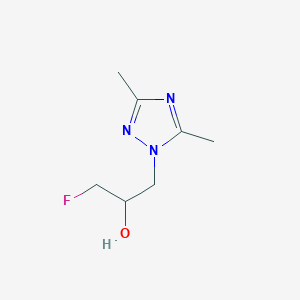 molecular formula C7H12FN3O B13238958 1-(Dimethyl-1H-1,2,4-triazol-1-yl)-3-fluoropropan-2-ol 