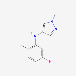 molecular formula C11H12FN3 B13238967 N-(5-Fluoro-2-methylphenyl)-1-methyl-1H-pyrazol-4-amine 