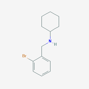 molecular formula C13H18BrN B13238975 N-[(2-bromophenyl)methyl]cyclohexanamine 