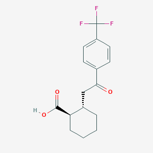 trans-2-[2-Oxo-2-(4-trifluoromethylphenyl)ethyl]cyclohexane-1-carboxylic acid