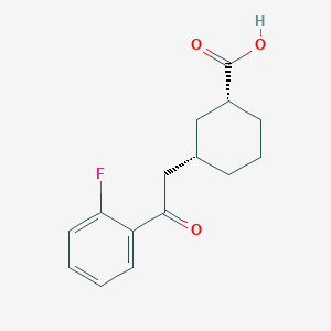 B1323902 cis-3-[2-(2-Fluorophenyl)-2-oxoethyl]cyclohexane-1-carboxylic acid CAS No. 735275-36-2
