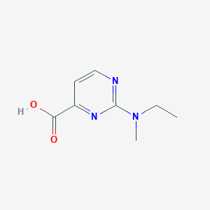 molecular formula C8H11N3O2 B13239044 2-[Ethyl(methyl)amino]pyrimidine-4-carboxylic acid 