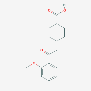 molecular formula C16H20O4 B1323907 cis-4-[2-(2-Methoxyphenyl)-2-oxoethyl]-cyclohexane-1-carboxylic acid CAS No. 735275-78-2