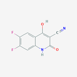 molecular formula C10H4F2N2O2 B13239073 6,7-Difluoro-2,4-dihydroxyquinoline-3-carbonitrile 