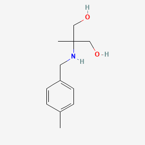 molecular formula C12H19NO2 B13239075 2-Methyl-2-{[(4-methylphenyl)methyl]amino}propane-1,3-diol 