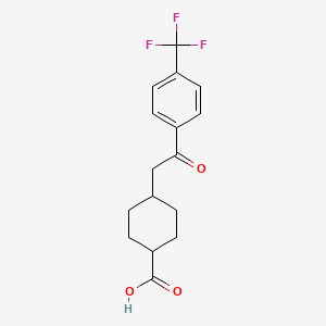 molecular formula C16H17F3O3 B1323909 cis-4-[2-Oxo-2-(4-trifluoromethylphenyl)-ethyl]cyclohexane-1-carboxylic acid CAS No. 736136-64-4