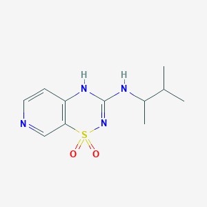molecular formula C11H16N4O2S B132391 N-(3-methylbutan-2-yl)-1,1-dioxo-4H-pyrido[4,3-e][1,2,4]thiadiazin-3-amine CAS No. 152382-67-7