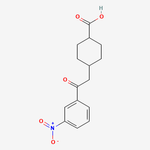 cis-4-[2-Oxo-2-(3-nitrophenyl)ethyl]-cyclohexane-1-carboxylic acid