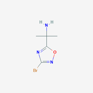 molecular formula C5H8BrN3O B13239175 2-(3-Bromo-1,2,4-oxadiazol-5-YL)propan-2-amine 