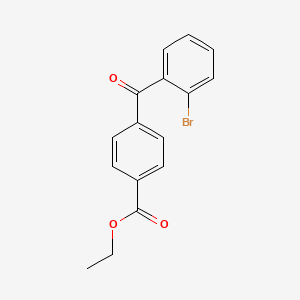molecular formula C16H13BrO3 B1323920 2-Bromo-4'carboethoxybenzophenone CAS No. 746651-78-5