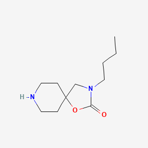 molecular formula C11H20N2O2 B13239209 3-Butyl-1-oxa-3,8-diazaspiro[4.5]decan-2-one 