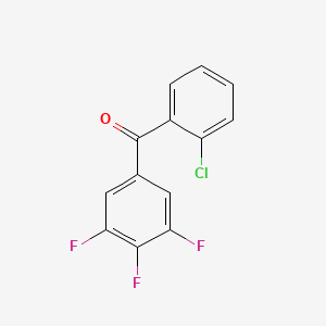 molecular formula C13H6ClF3O B1323922 2-Chloro-3',4',5',-trifluorobenzophenone CAS No. 746651-94-5