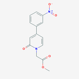 molecular formula C14H12N2O5 B13239230 Methyl 2-[4-(3-nitrophenyl)-2-oxo-1,2-dihydropyridin-1-yl]acetate 