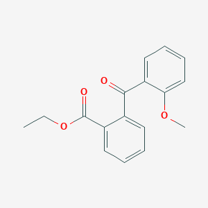 molecular formula C17H16O4 B1323924 2-羰基乙氧基-2'-甲氧基二苯甲酮 CAS No. 51432-00-9