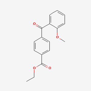 molecular formula C17H16O4 B1323925 4-Carboethoxy-2'-methoxybenzophenone CAS No. 746652-02-8