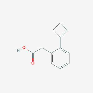 molecular formula C12H14O2 B13239269 2-(2-Cyclobutylphenyl)acetic acid 