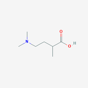 molecular formula C7H15NO2 B13239316 4-(Dimethylamino)-2-methylbutanoic acid 