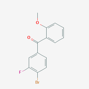 molecular formula C14H10BrFO2 B1323932 4-溴-3-氟-2'-甲氧基苯甲酮 CAS No. 750633-55-7