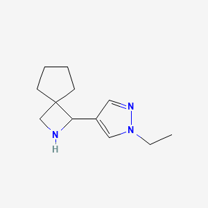 molecular formula C12H19N3 B13239324 1-(1-Ethyl-1H-pyrazol-4-yl)-2-azaspiro[3.4]octane 