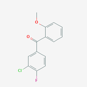 molecular formula C14H10ClFO2 B1323934 3-Chloro-4-fluoro-2'-methoxybenzophenone CAS No. 750633-57-9
