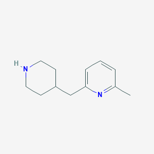molecular formula C12H18N2 B13239344 2-Methyl-6-(piperidin-4-ylmethyl)pyridine 