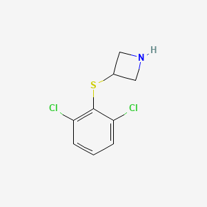 molecular formula C9H9Cl2NS B13239346 3-[(2,6-Dichlorophenyl)sulfanyl]azetidine 