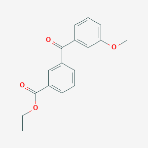 molecular formula C17H16O4 B1323937 3-Carboethoxy-3'-methoxybenzophenone CAS No. 750633-62-6