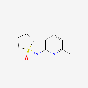 molecular formula C10H14N2OS B13239372 1-[(6-Methylpyridin-2-yl)imino]-1lambda6-thiolan-1-one 