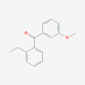 molecular formula C16H16O2 B1323938 2-Ethyl-3'-methoxybenzophenone CAS No. 750633-65-9