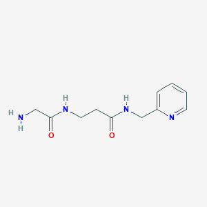 molecular formula C11H16N4O2 B13239412 3-(2-Aminoacetamido)-N-(pyridin-2-ylmethyl)propanamide 