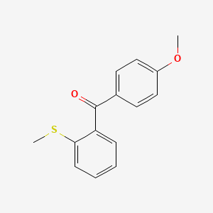 molecular formula C15H14O2S B1323943 4-Methoxy-2'-thiomethylbenzophenone CAS No. 760192-84-5
