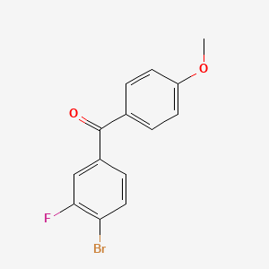 molecular formula C14H10BrFO2 B1323944 4-Bromo-3-fluoro-4'-methoxybenzophenone CAS No. 760192-85-6