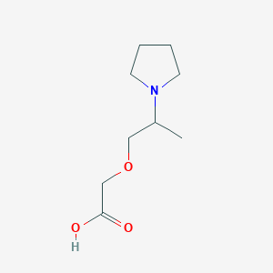 molecular formula C9H17NO3 B13239442 2-[2-(Pyrrolidin-1-yl)propoxy]acetic acid 