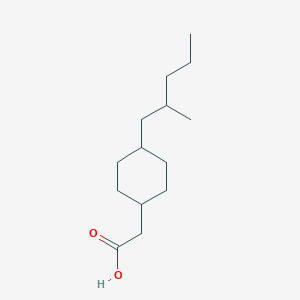 molecular formula C14H26O2 B13239443 2-[4-(2-Methylpentyl)cyclohexyl]acetic acid 