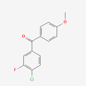 molecular formula C14H10ClFO2 B1323945 4-Chloro-3-fluoro-4'-methoxybenzophenone CAS No. 760192-86-7