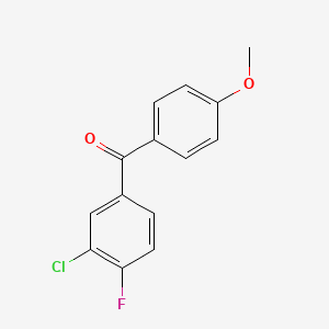 molecular formula C14H10ClFO2 B1323946 3-Chloro-4-fluoro-4'-methoxybenzophenone CAS No. 760192-87-8