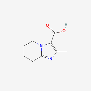 molecular formula C9H12N2O2 B13239461 2-Methyl-5H,6H,7H,8H-imidazo[1,2-a]pyridine-3-carboxylic acid 