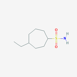 molecular formula C9H19NO2S B13239464 4-Ethylcycloheptane-1-sulfonamide 