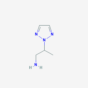 molecular formula C5H10N4 B13239511 2-(2H-1,2,3-Triazol-2-yl)propan-1-amine 