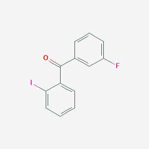 molecular formula C13H8FIO B1323952 3-氟-2'-碘代苯甲酮 CAS No. 890098-23-4