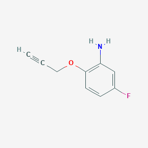 molecular formula C9H8FNO B13239549 5-Fluoro-2-(prop-2-yn-1-yloxy)aniline 