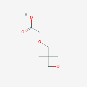 molecular formula C7H12O4 B13239566 2-[(3-Methyloxetan-3-yl)methoxy]acetic acid 